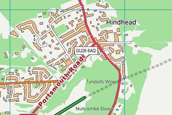 Undershaw Education Trust map (GU26 6AQ) - OS VectorMap District (Ordnance Survey)