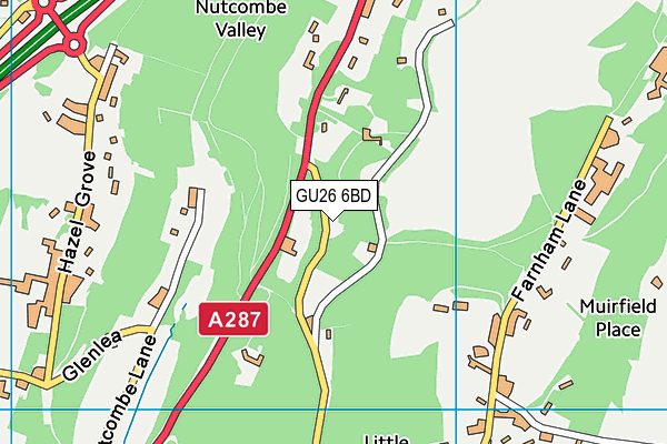 GU26 6BD map - OS VectorMap District (Ordnance Survey)