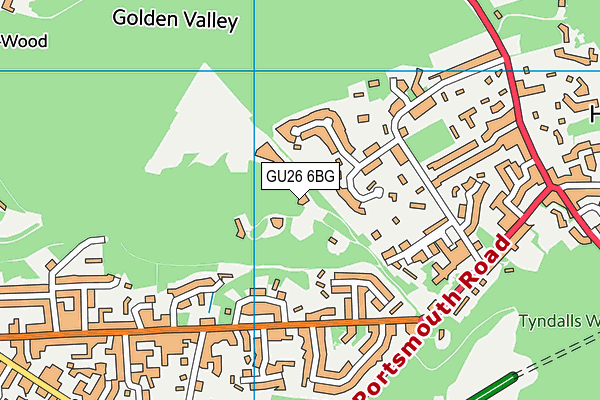 GU26 6BG map - OS VectorMap District (Ordnance Survey)