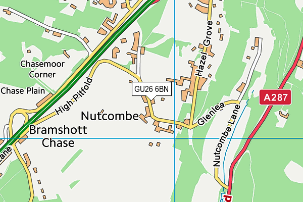 Amesbury School (High Pitfold Playing Field) map (GU26 6BN) - OS VectorMap District (Ordnance Survey)