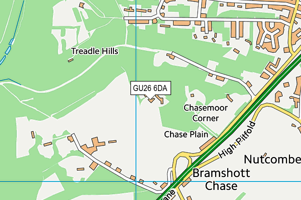 GU26 6DA map - OS VectorMap District (Ordnance Survey)