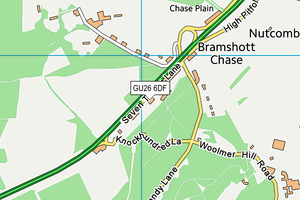 GU26 6DF map - OS VectorMap District (Ordnance Survey)