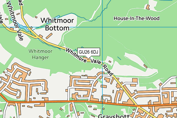 GU26 6DJ map - OS VectorMap District (Ordnance Survey)