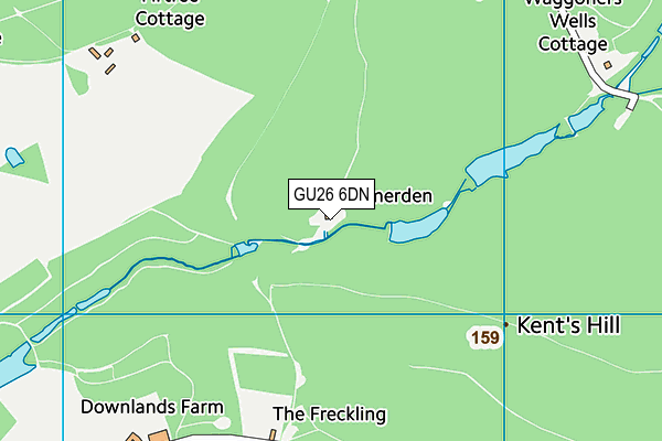 GU26 6DN map - OS VectorMap District (Ordnance Survey)