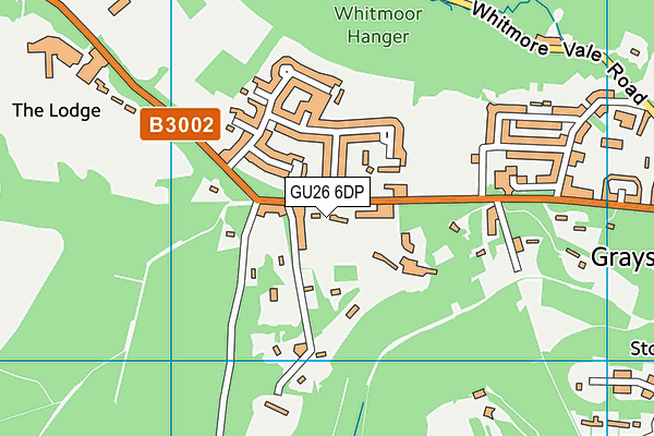 GU26 6DP map - OS VectorMap District (Ordnance Survey)