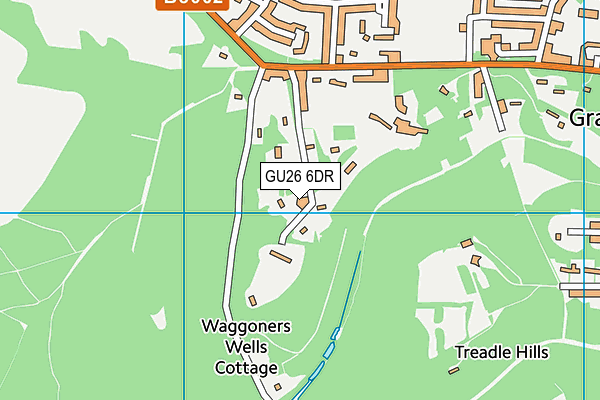 GU26 6DR map - OS VectorMap District (Ordnance Survey)