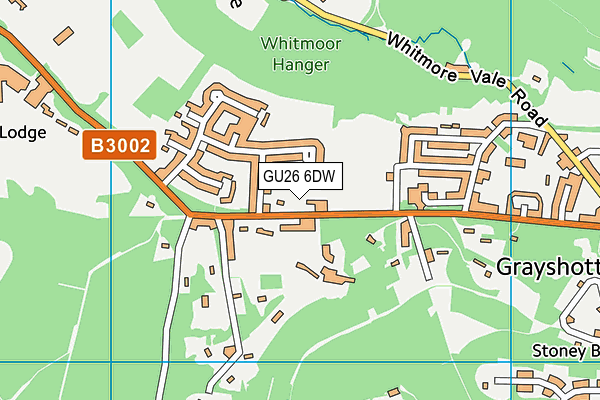 GU26 6DW map - OS VectorMap District (Ordnance Survey)