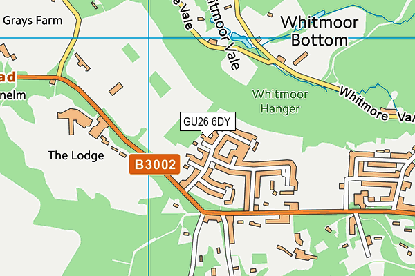 GU26 6DY map - OS VectorMap District (Ordnance Survey)