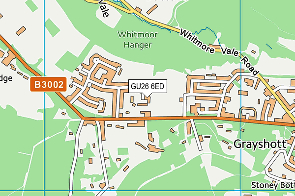 GU26 6ED map - OS VectorMap District (Ordnance Survey)