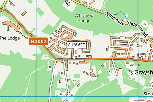 GU26 6EE map - OS VectorMap District (Ordnance Survey)