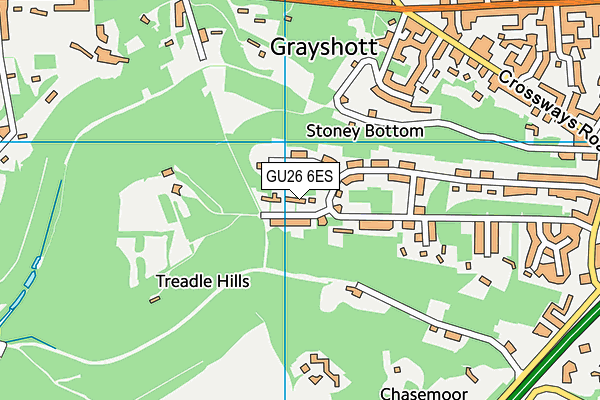 GU26 6ES map - OS VectorMap District (Ordnance Survey)