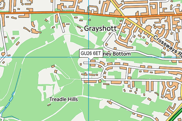 GU26 6ET map - OS VectorMap District (Ordnance Survey)