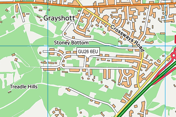 GU26 6EU map - OS VectorMap District (Ordnance Survey)