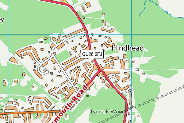 GU26 6FJ map - OS VectorMap District (Ordnance Survey)