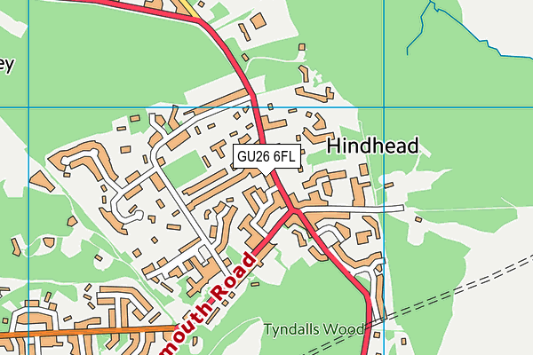 GU26 6FL map - OS VectorMap District (Ordnance Survey)