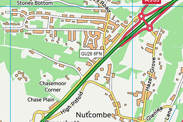 GU26 6FN map - OS VectorMap District (Ordnance Survey)