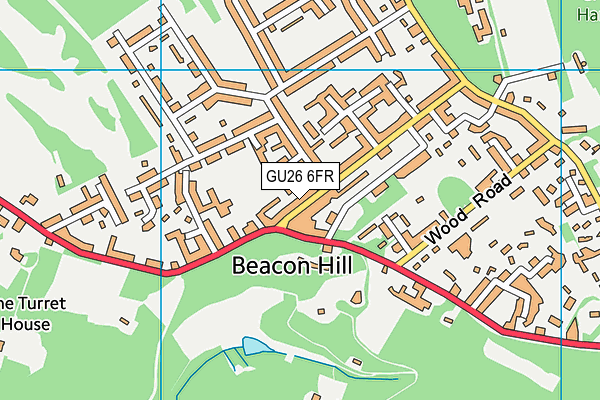 GU26 6FR map - OS VectorMap District (Ordnance Survey)