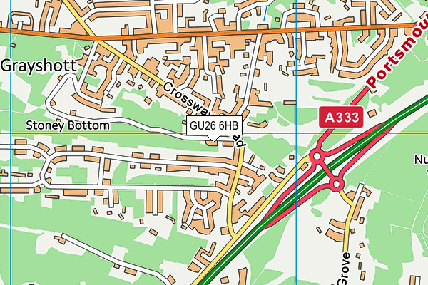 GU26 6HB map - OS VectorMap District (Ordnance Survey)