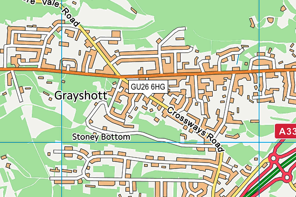 GU26 6HG map - OS VectorMap District (Ordnance Survey)