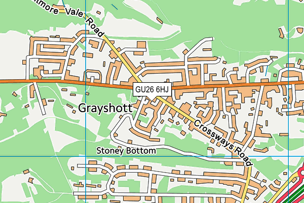 GU26 6HJ map - OS VectorMap District (Ordnance Survey)
