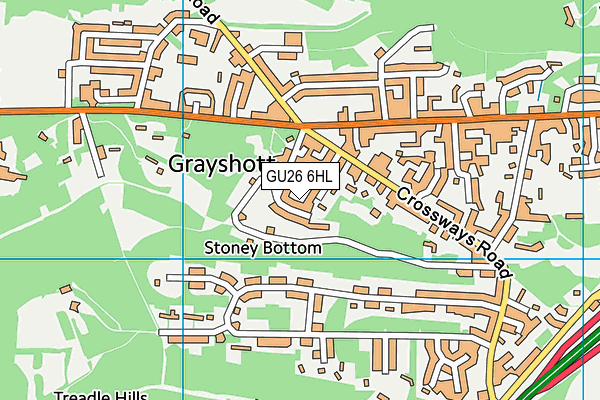 GU26 6HL map - OS VectorMap District (Ordnance Survey)