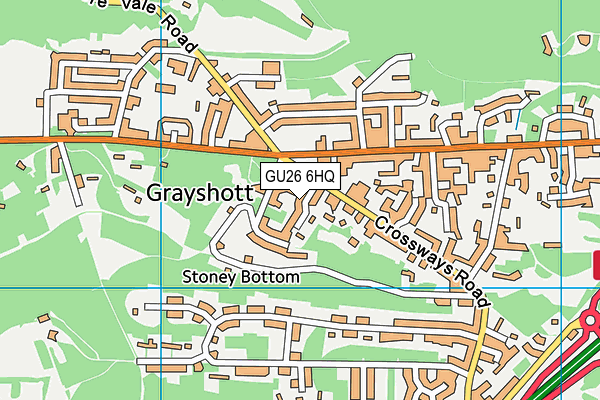 GU26 6HQ map - OS VectorMap District (Ordnance Survey)