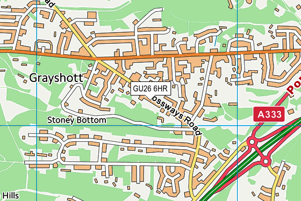 GU26 6HR map - OS VectorMap District (Ordnance Survey)