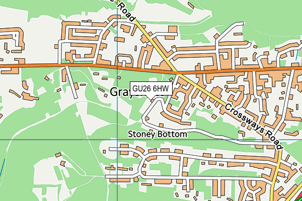 GU26 6HW map - OS VectorMap District (Ordnance Survey)