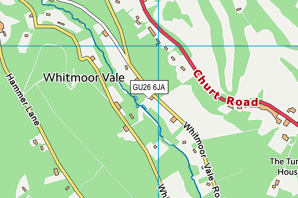 GU26 6JA map - OS VectorMap District (Ordnance Survey)