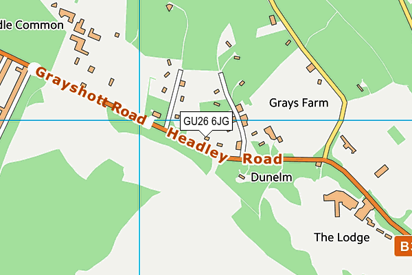 GU26 6JG map - OS VectorMap District (Ordnance Survey)