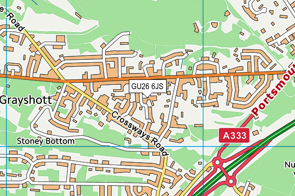 GU26 6JS map - OS VectorMap District (Ordnance Survey)