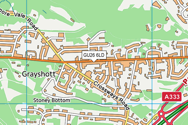 GU26 6LD map - OS VectorMap District (Ordnance Survey)