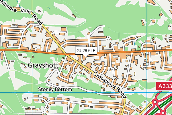 GU26 6LE map - OS VectorMap District (Ordnance Survey)