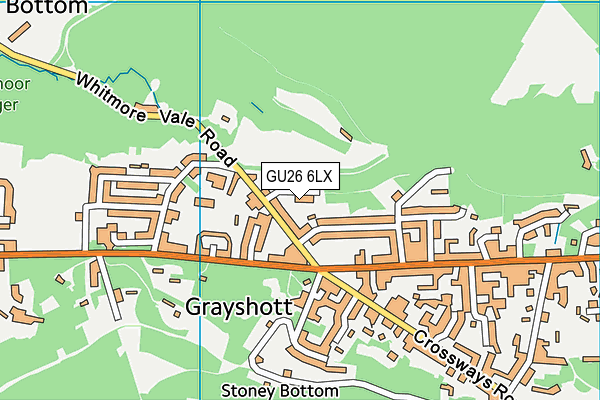 GU26 6LX map - OS VectorMap District (Ordnance Survey)
