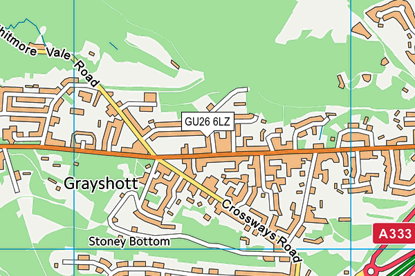 GU26 6LZ map - OS VectorMap District (Ordnance Survey)