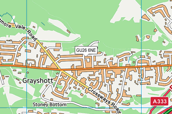 GU26 6NE map - OS VectorMap District (Ordnance Survey)