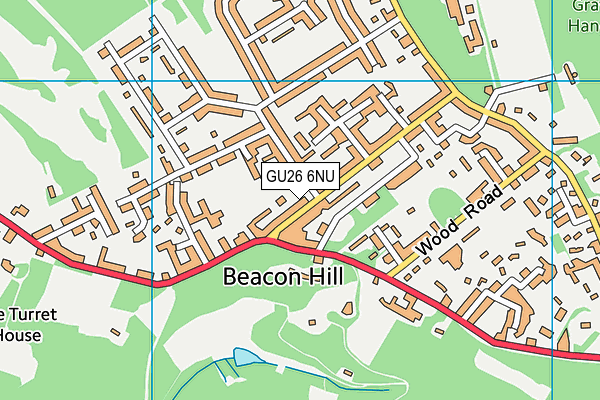 GU26 6NU map - OS VectorMap District (Ordnance Survey)