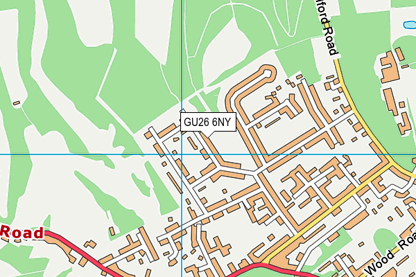 GU26 6NY map - OS VectorMap District (Ordnance Survey)