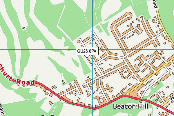 GU26 6PA map - OS VectorMap District (Ordnance Survey)