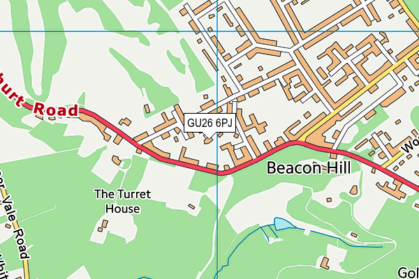 Map of GROVE ROAD HILL LTD at district scale