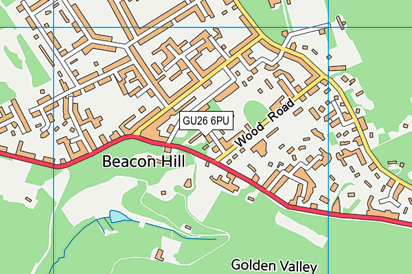 GU26 6PU map - OS VectorMap District (Ordnance Survey)