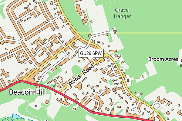 GU26 6PW map - OS VectorMap District (Ordnance Survey)