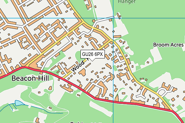 GU26 6PX map - OS VectorMap District (Ordnance Survey)