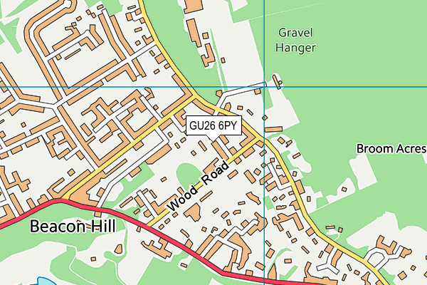 GU26 6PY map - OS VectorMap District (Ordnance Survey)