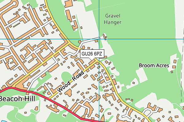 GU26 6PZ map - OS VectorMap District (Ordnance Survey)