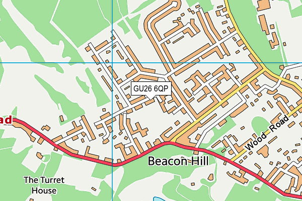 Beacon Hill Recreation Ground map (GU26 6QP) - OS VectorMap District (Ordnance Survey)