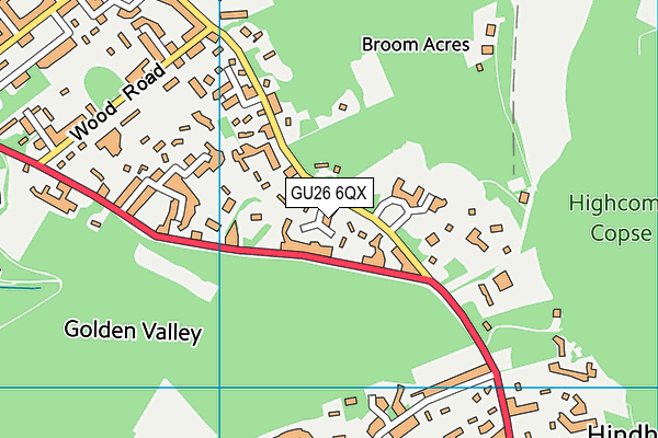 GU26 6QX map - OS VectorMap District (Ordnance Survey)