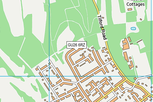 GU26 6RZ map - OS VectorMap District (Ordnance Survey)