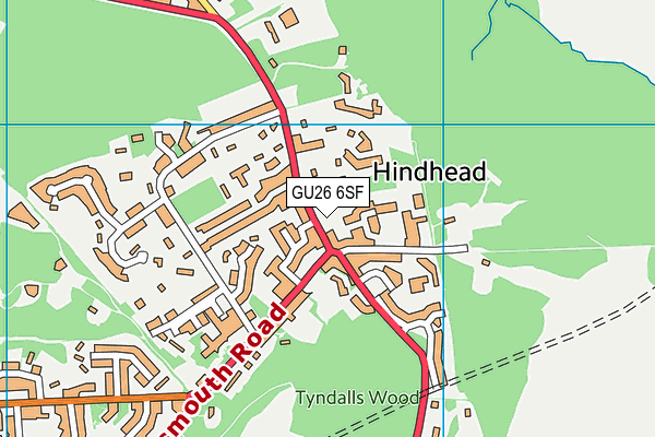 GU26 6SF map - OS VectorMap District (Ordnance Survey)