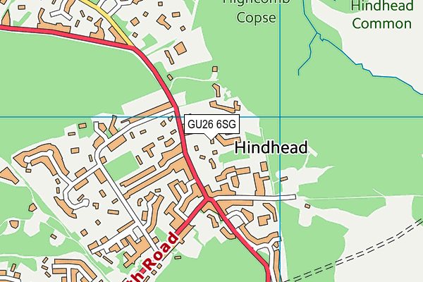 GU26 6SG map - OS VectorMap District (Ordnance Survey)